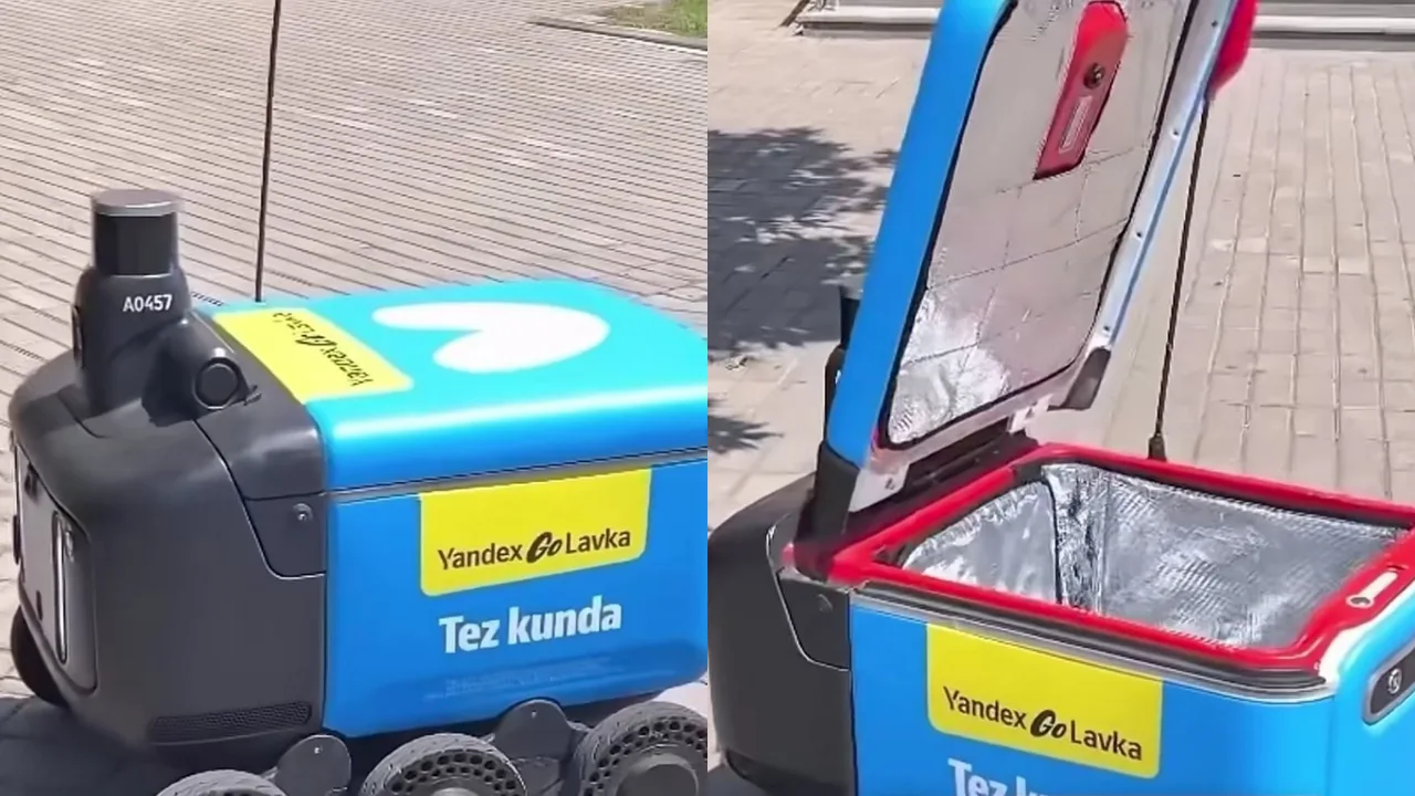 Taşkent sokaklarında robot kurye testleri başladı