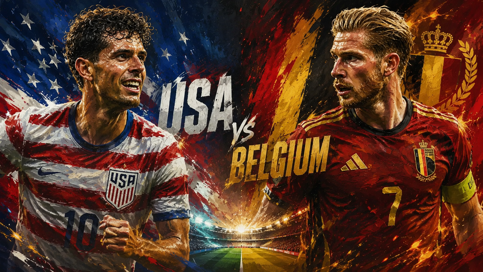Follow the USA vs Belgium match with us