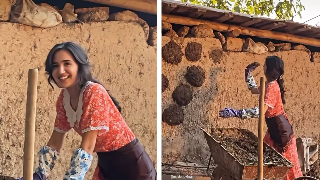 Video of Durdona Qurbonova's first attempt at sticking 'tappi' to a wall has everyone laughing online! (video)