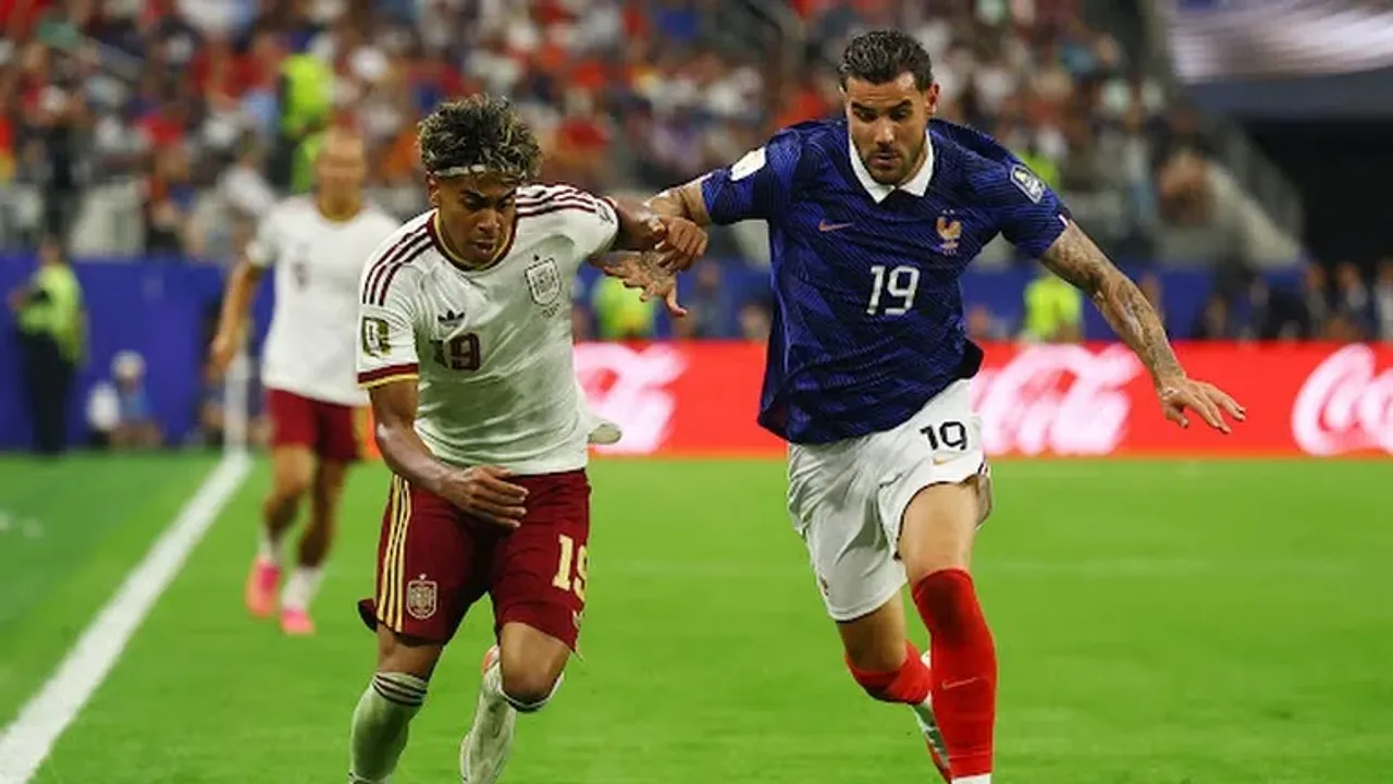 How were the players rated in the France vs Spain match?