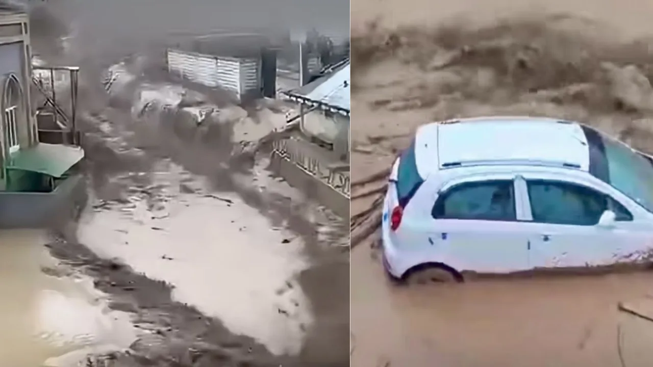 Starke Sturzfluten in der Provinz Sughd, Tadschikistan