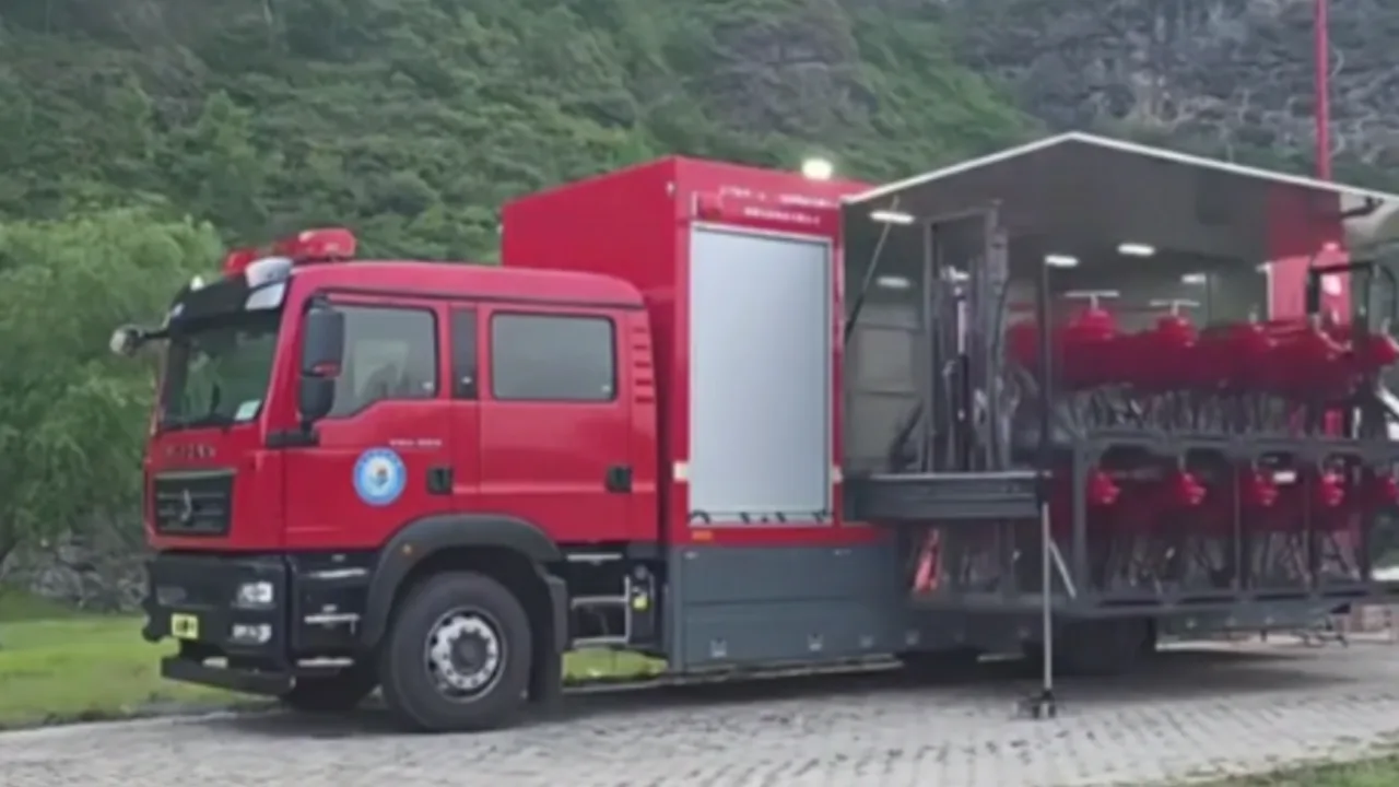 China has created a drone-equipped vehicle for forest fires