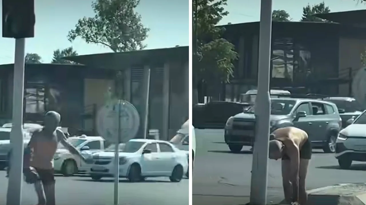 Video of an elderly man undressing in the heat sparks widespread discussion (video)