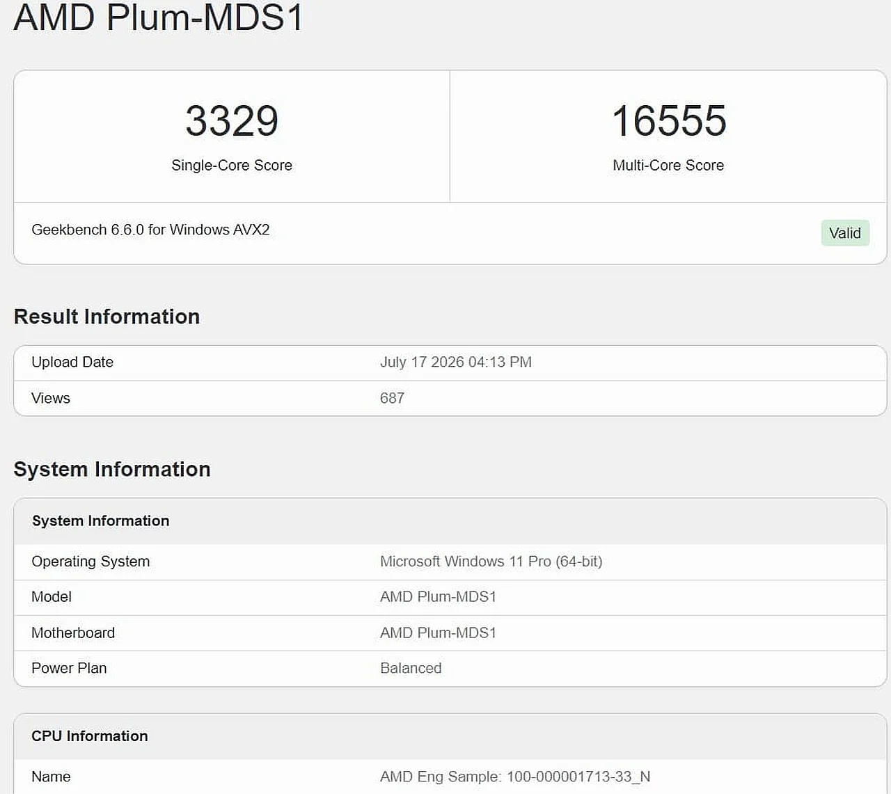 AMD Zen 6 protsessori Geekbench testida mobil x86 chiplari orasida rekord oʻrnatdi