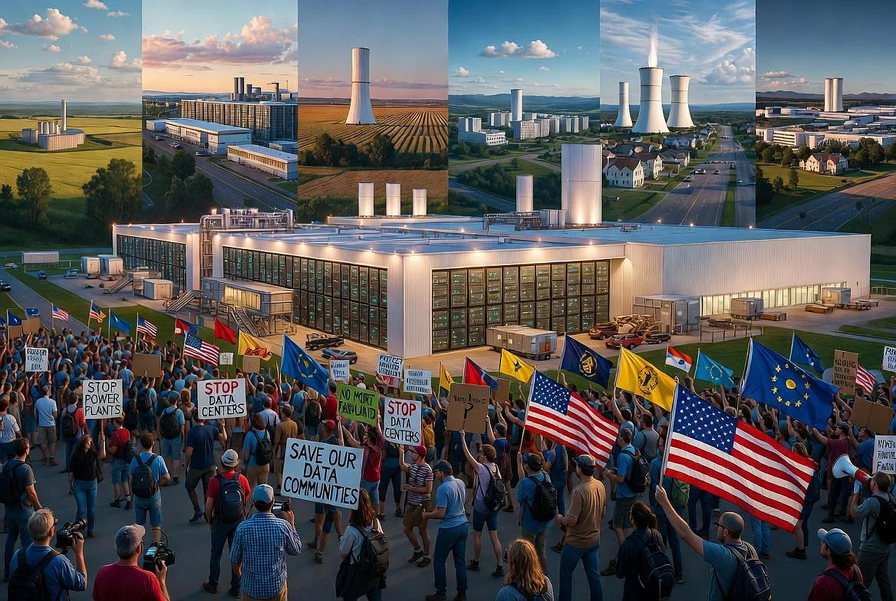 Large-scale protests against AI begin in the USA