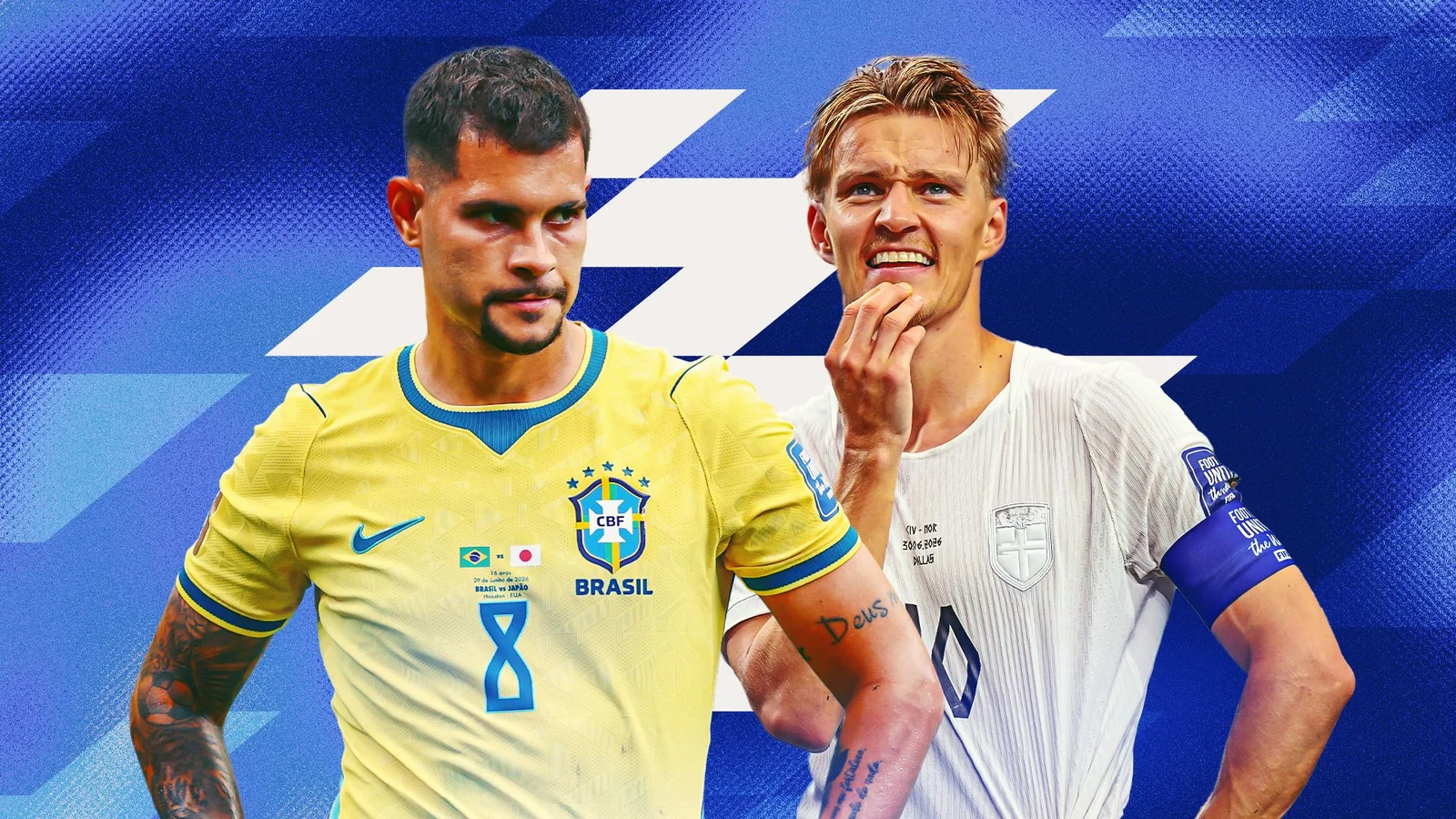 Arsenal nishonidagi Bruno Guimaraes va Martin Odegaard: JCh-2026dagi katta toʻqnashuv