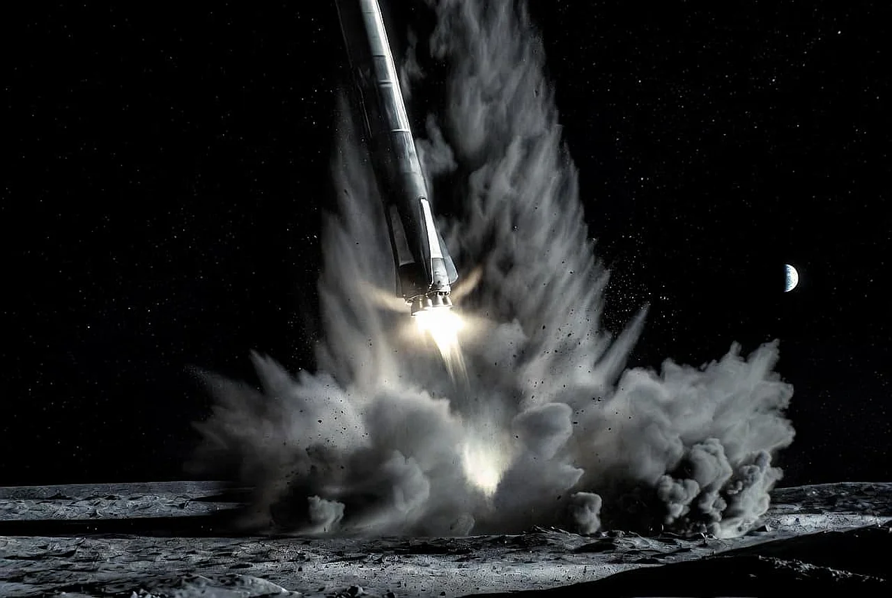 Falcon-9-Oberstufe schlägt auf dem Mond ein