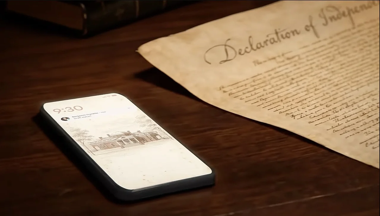 Google Writes the US Declaration of Independence Using AI in New Ad
