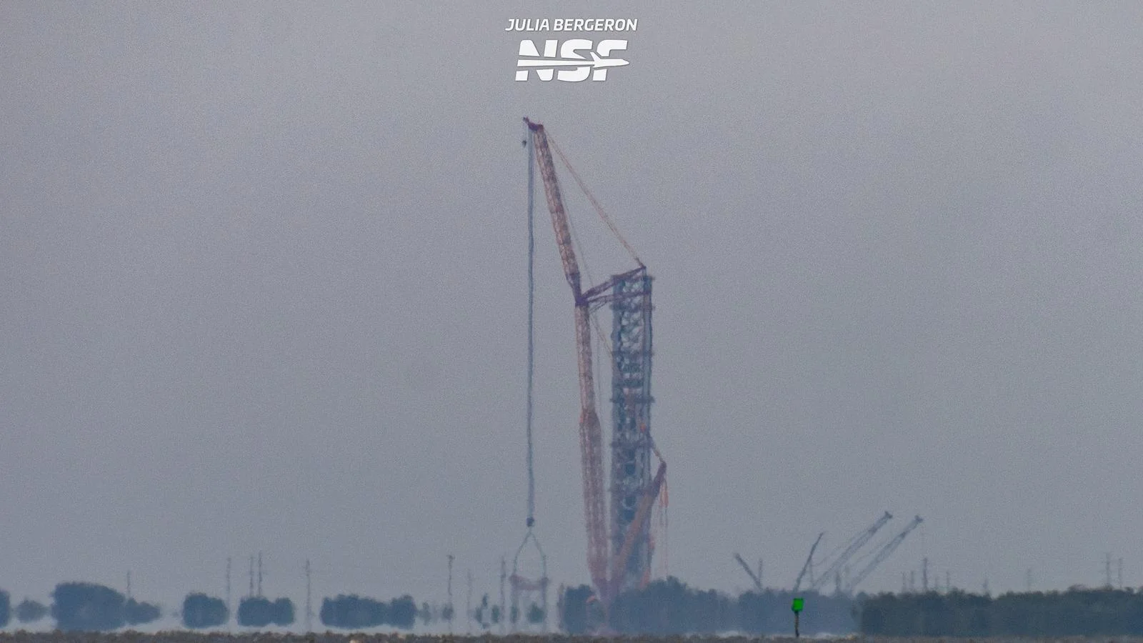 SpaceX is building the Mechazilla tower at Cape Canaveral using the world's most powerful crane