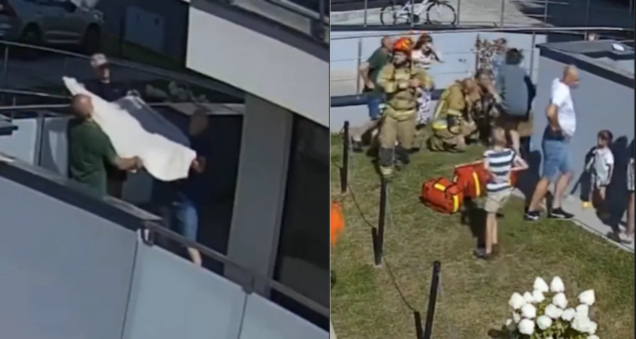 Three Men in Poland Save Girl Falling from Fifth Floor