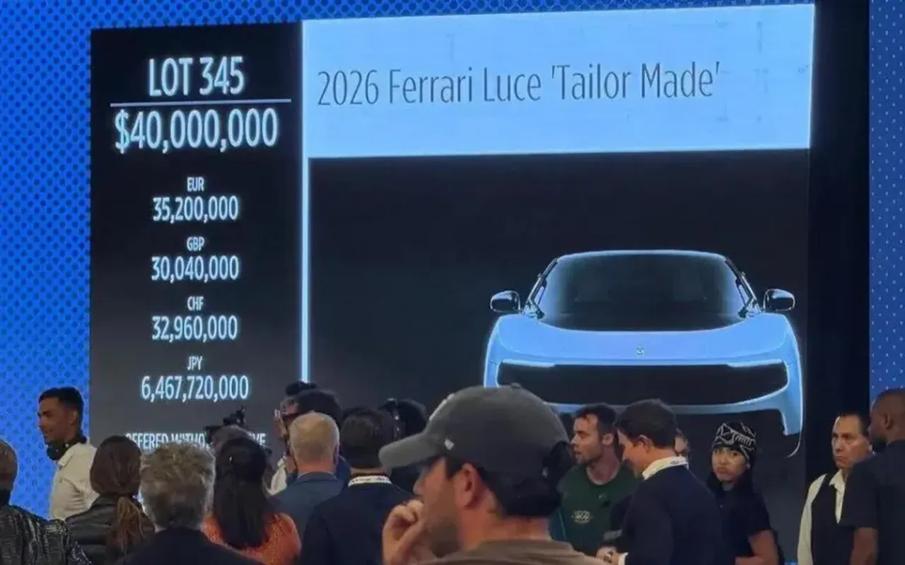 Ferrari электромобили 40 миллион долларга сотилиб рекорд қўйди