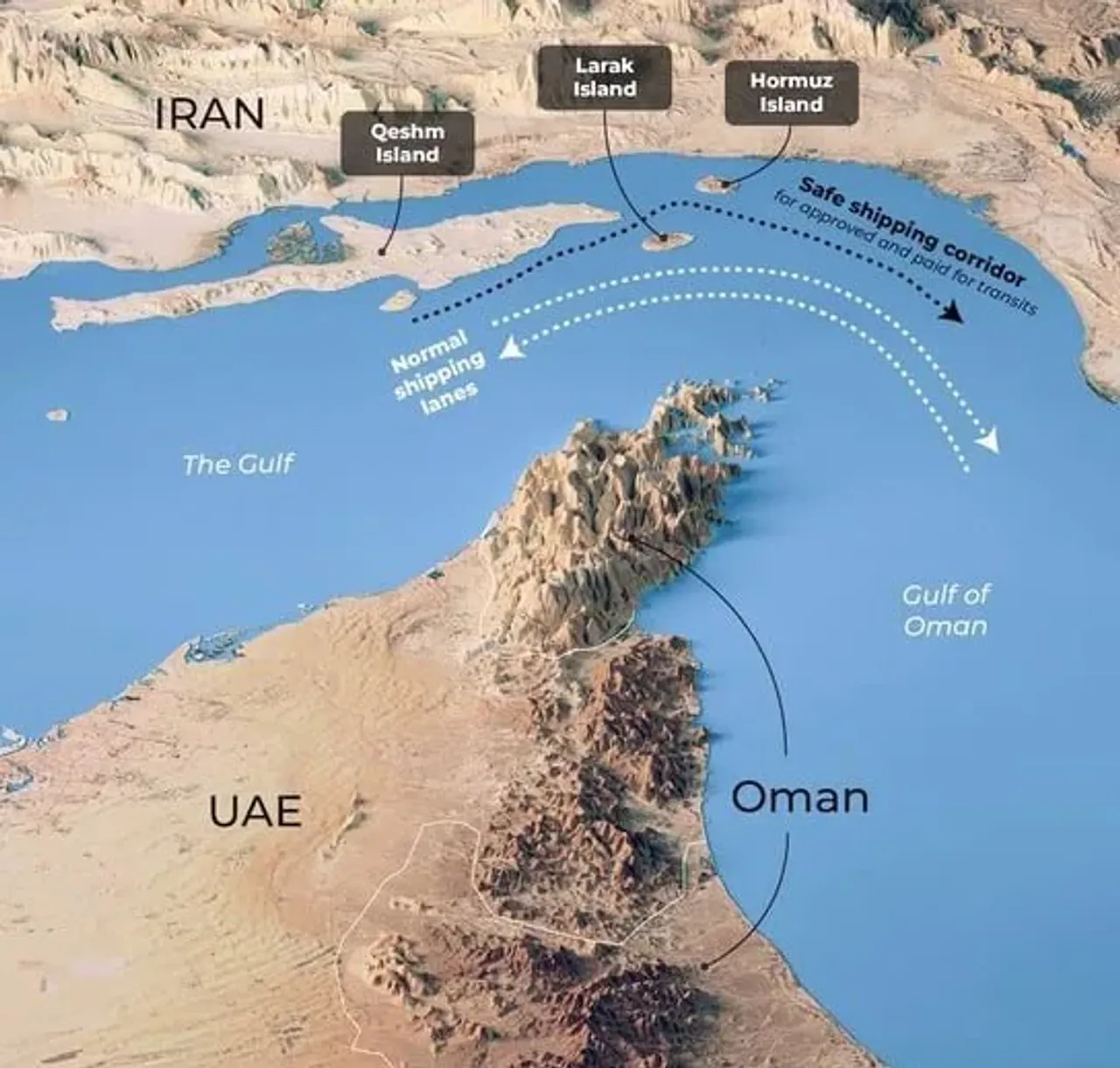 AQSH Eronning Larak oroliga zarba berdi: yangi xavf yuzaga keldi (video)