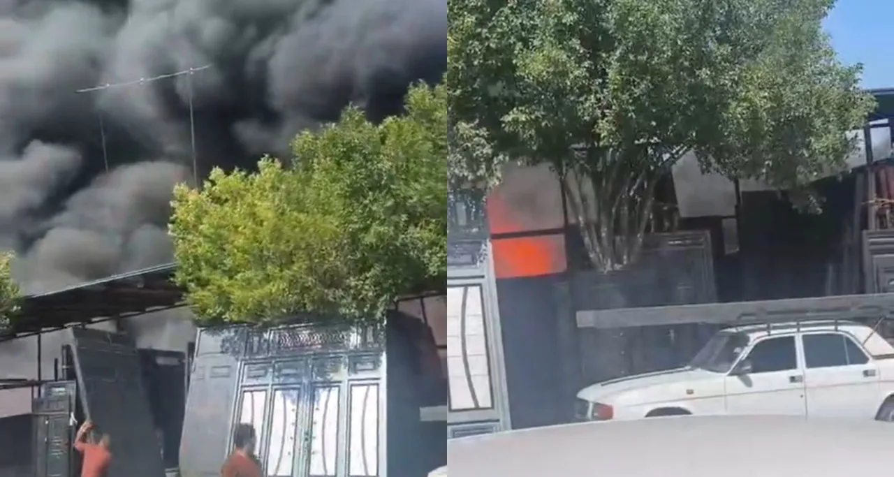 Fire breaks out at a construction materials market in Namangan