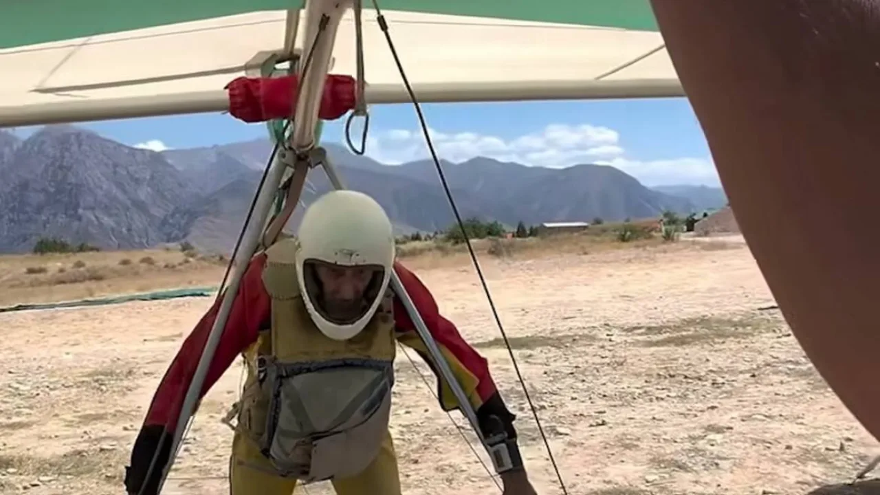 Uzbek Man Amazes Social Media Users by Hang-Gliding at 75