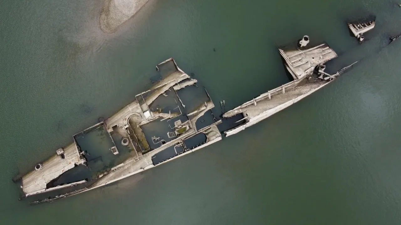 80-Year-Old Third Reich Ship Surfaces from the Danube River