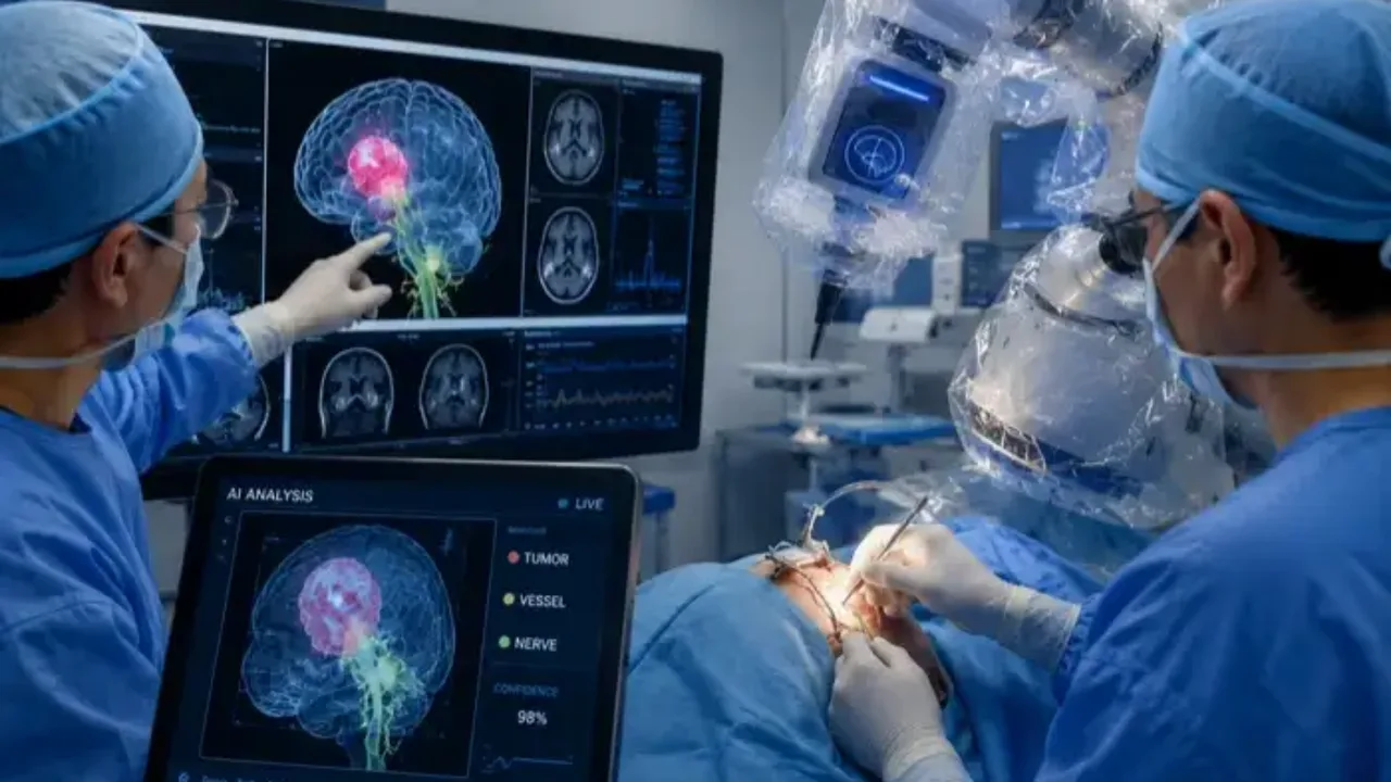 First brain tumor removal using AI