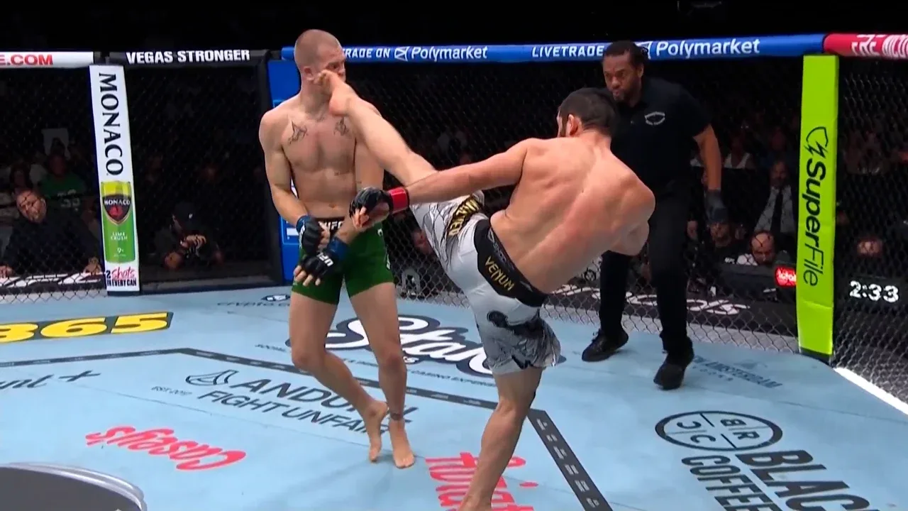 Islam Makhachev defeated Ian Machado Garry and defended his championship belt