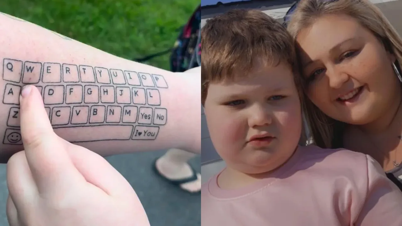 Mother Gets a Keyboard Tattoo on Her Wrist to Communicate with Her Son