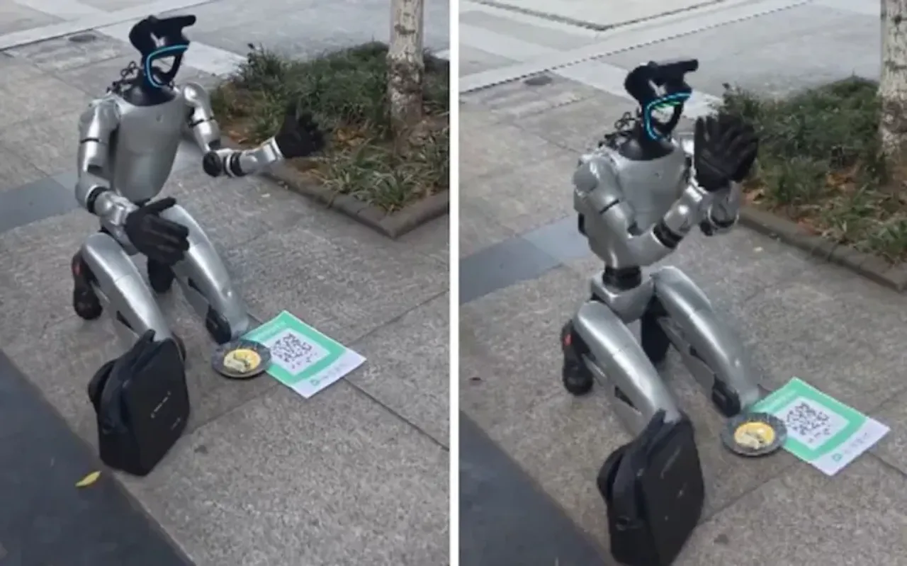 Roboter bettelt in China: Seine Bitte verblüfft