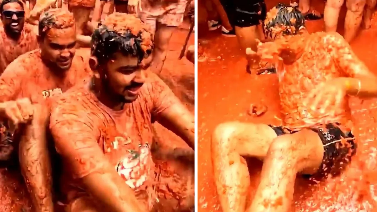 Bir soatda 165 tonna pomidor uvol bo‘ldi: Ispaniyadagi dunyodagi eng mashhur noodatiy festival
