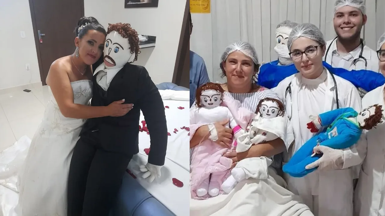 Lola qo‘g‘irchoq bilan to‘y marosimi va shifoxonada "farzandli" bo‘lgan holati tasvirlangan.