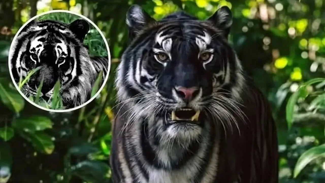 Una rara mutación genética: en los bosques de la India viven singulares «tigres negros»