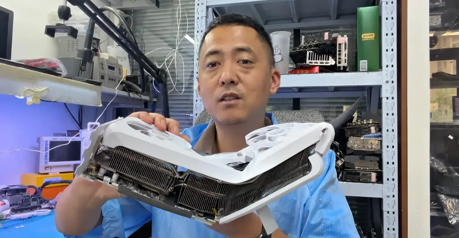 Verunfallte GeForce RTX 5060 Ti erfolgreich repariert