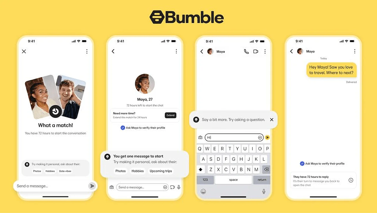 Bumble танишув иловаси аёллар биринчи ёзиш мажбуриятидан воз кечди