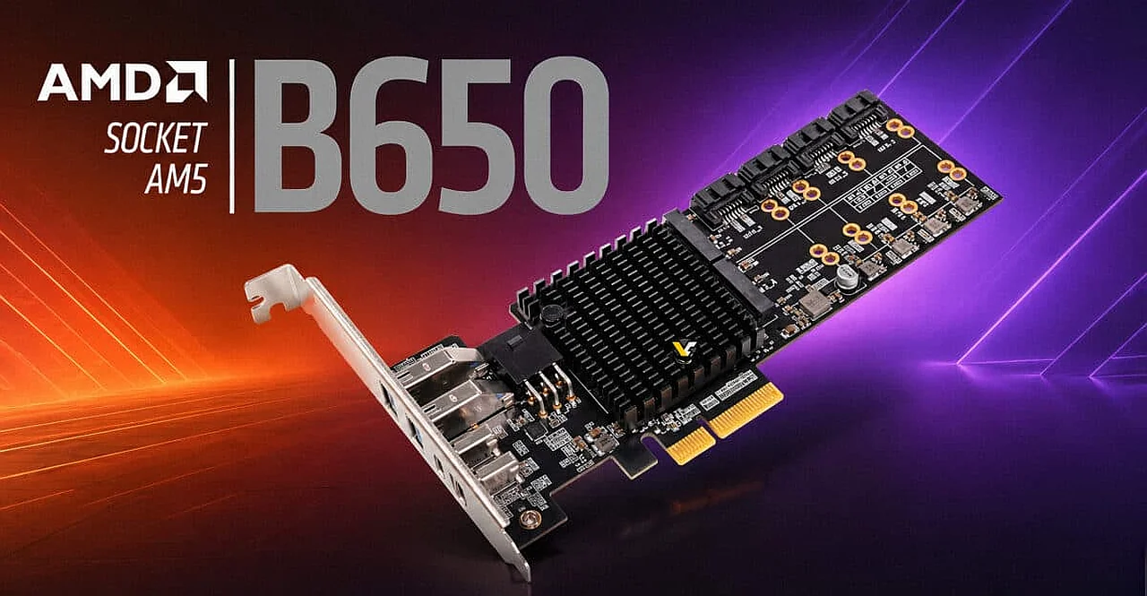Lekuo PB65MX3: Einzigartige Erweiterungskarte auf Basis des AMD-B650-Chipsatzes