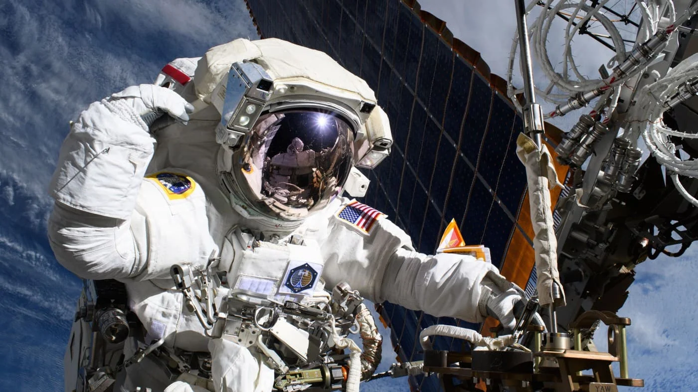 NASA and ESA Astronauts Conduct Spacewalk on the ISS