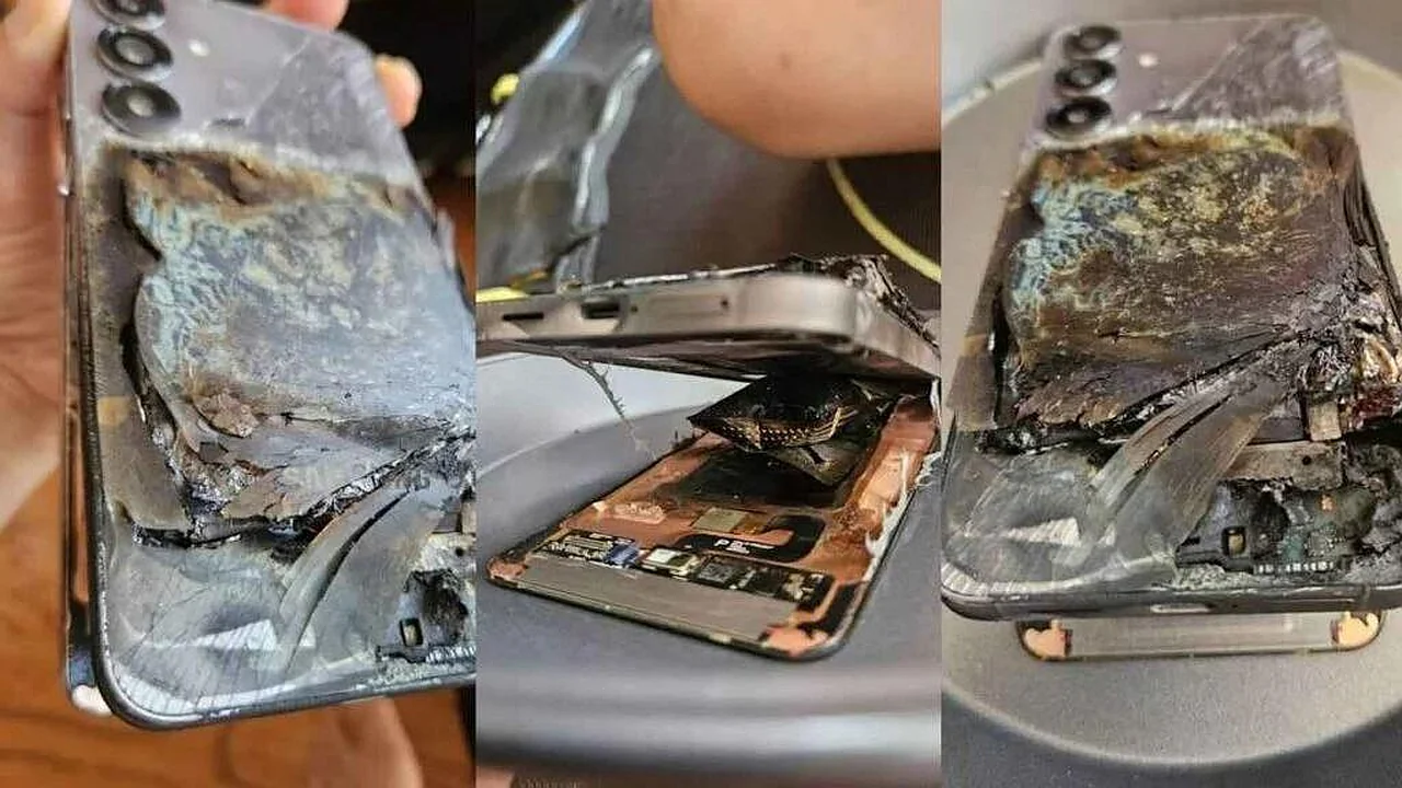 Samsung Galaxy S25+ загорелся во время зарядки
