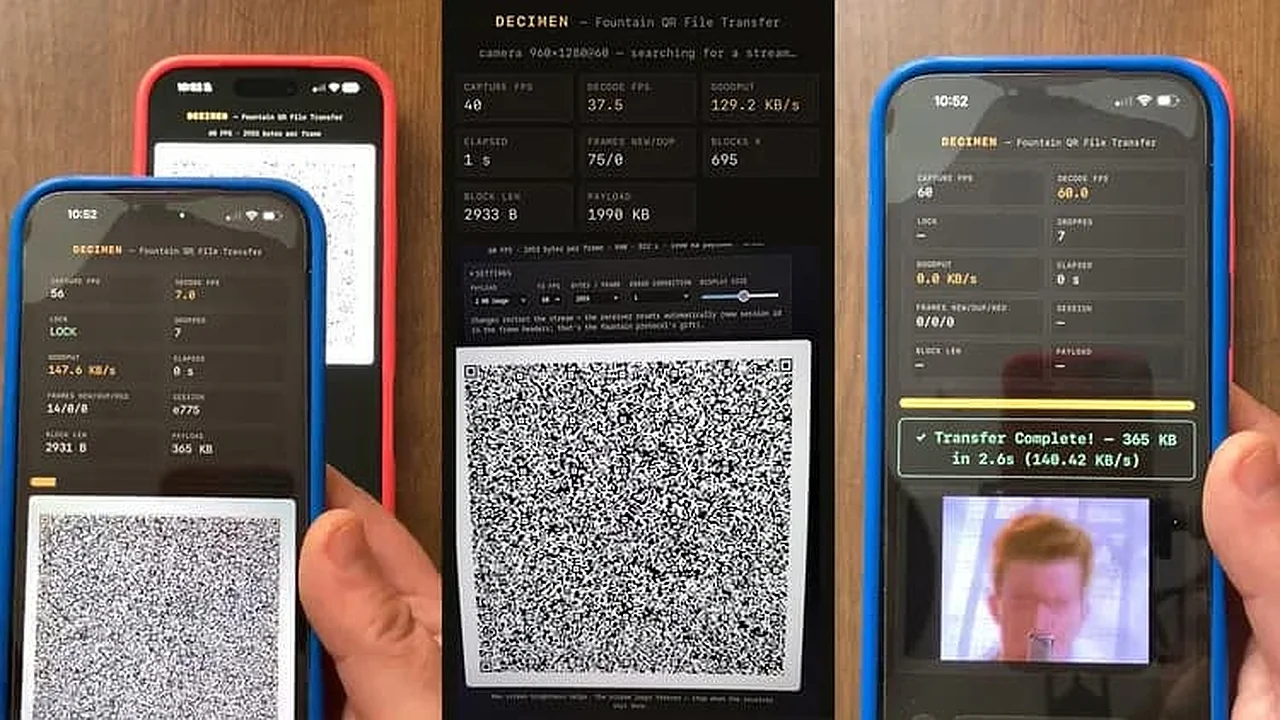 New technology developed for sharing data between smartphones using QR codes