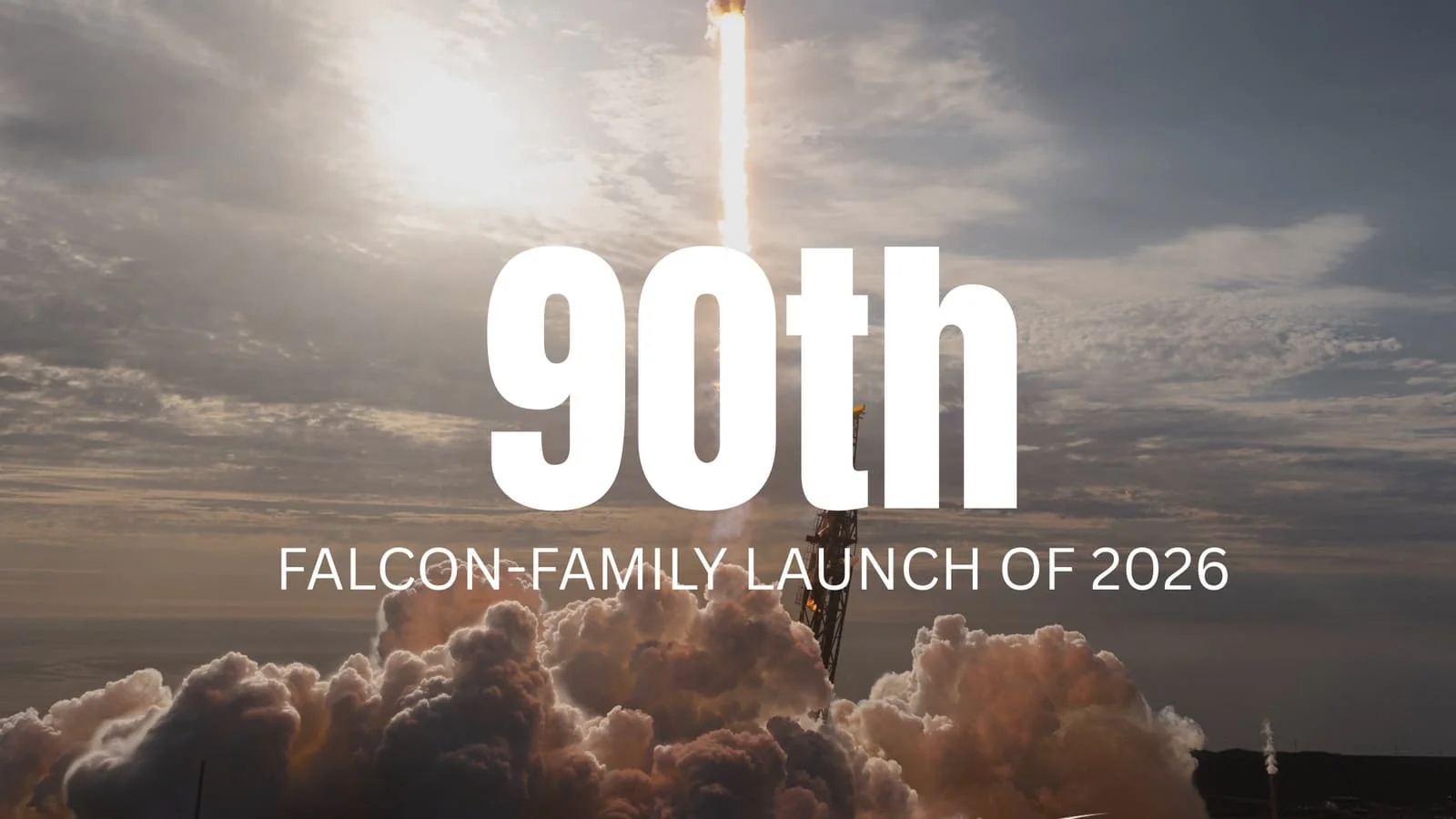 SpaceX réalise son 90e lancement de fusées Falcon en 2026