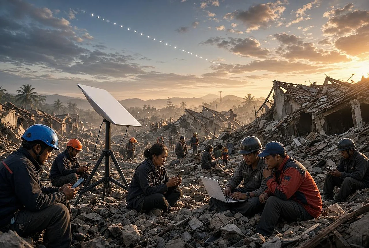 Starlink Provides Free Internet to Earthquake Victims in Indonesia
