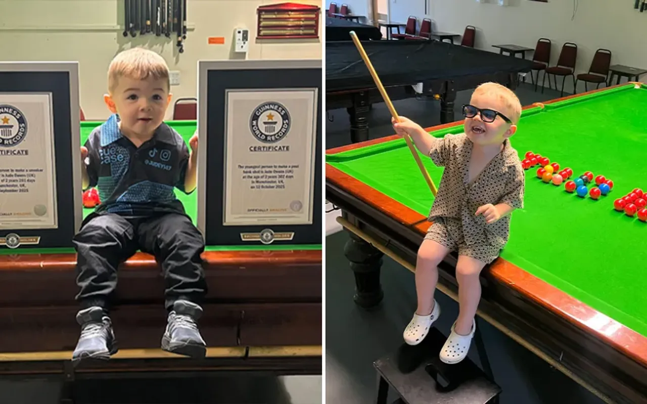 Two-year-old child sets two records before turning three