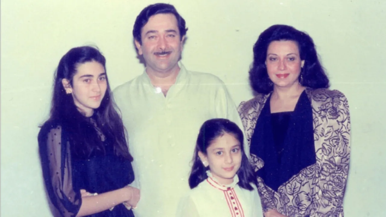 Randhir Kapoor oilasi bilan birga tushgan eski oilaviy surat.