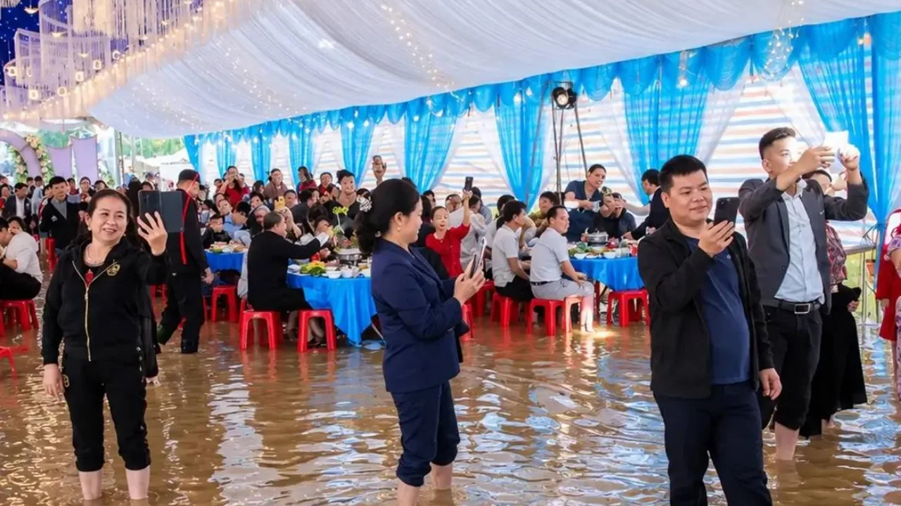 Hochzeit in 40 Zentimetern Wasser! Die Reaktion der Gäste überraschte alle
