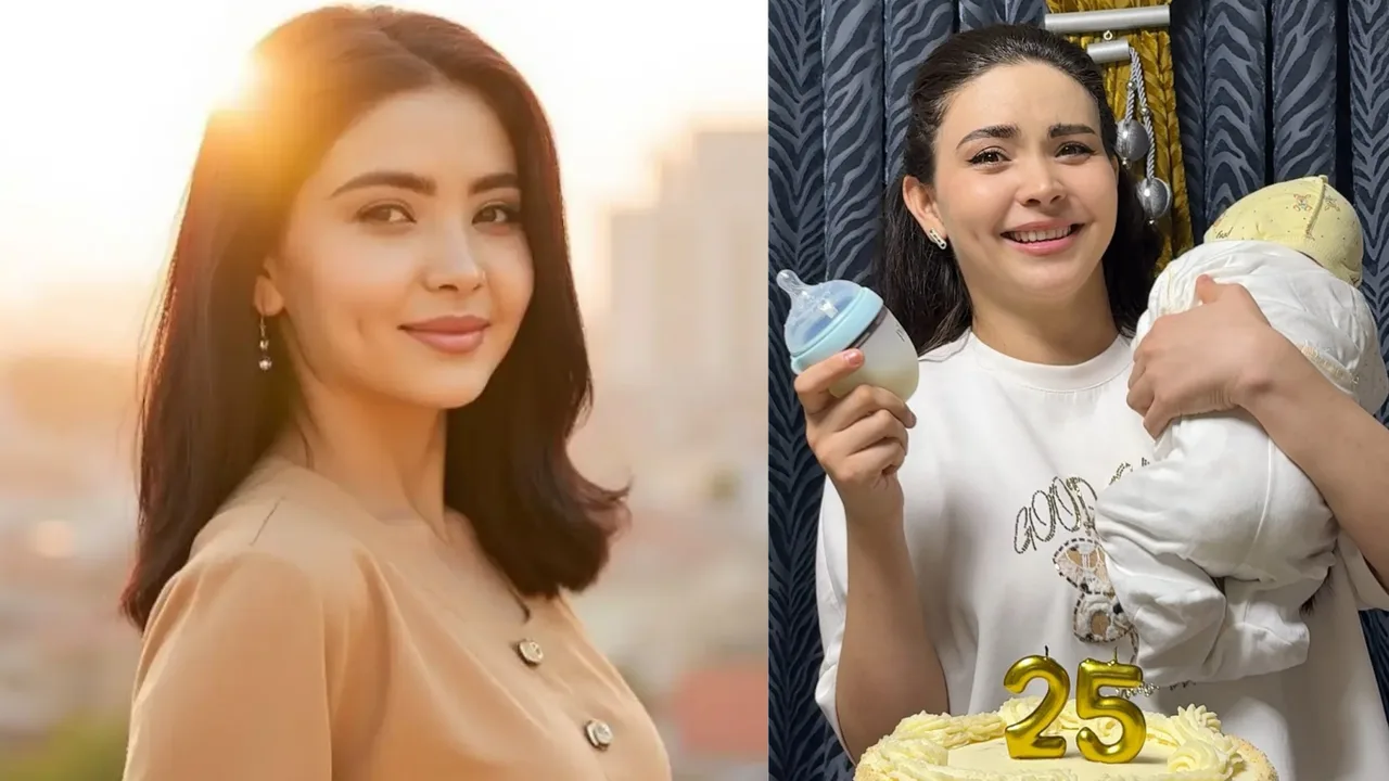 Farangiz Abdazova celebrates her 25th birthday with her son (video)