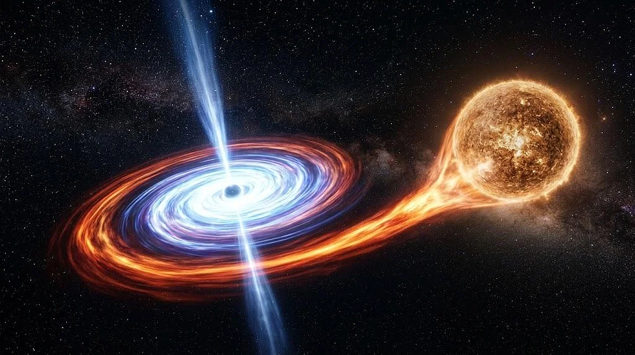 Astronomers observe neutron star consuming matter for the first time
