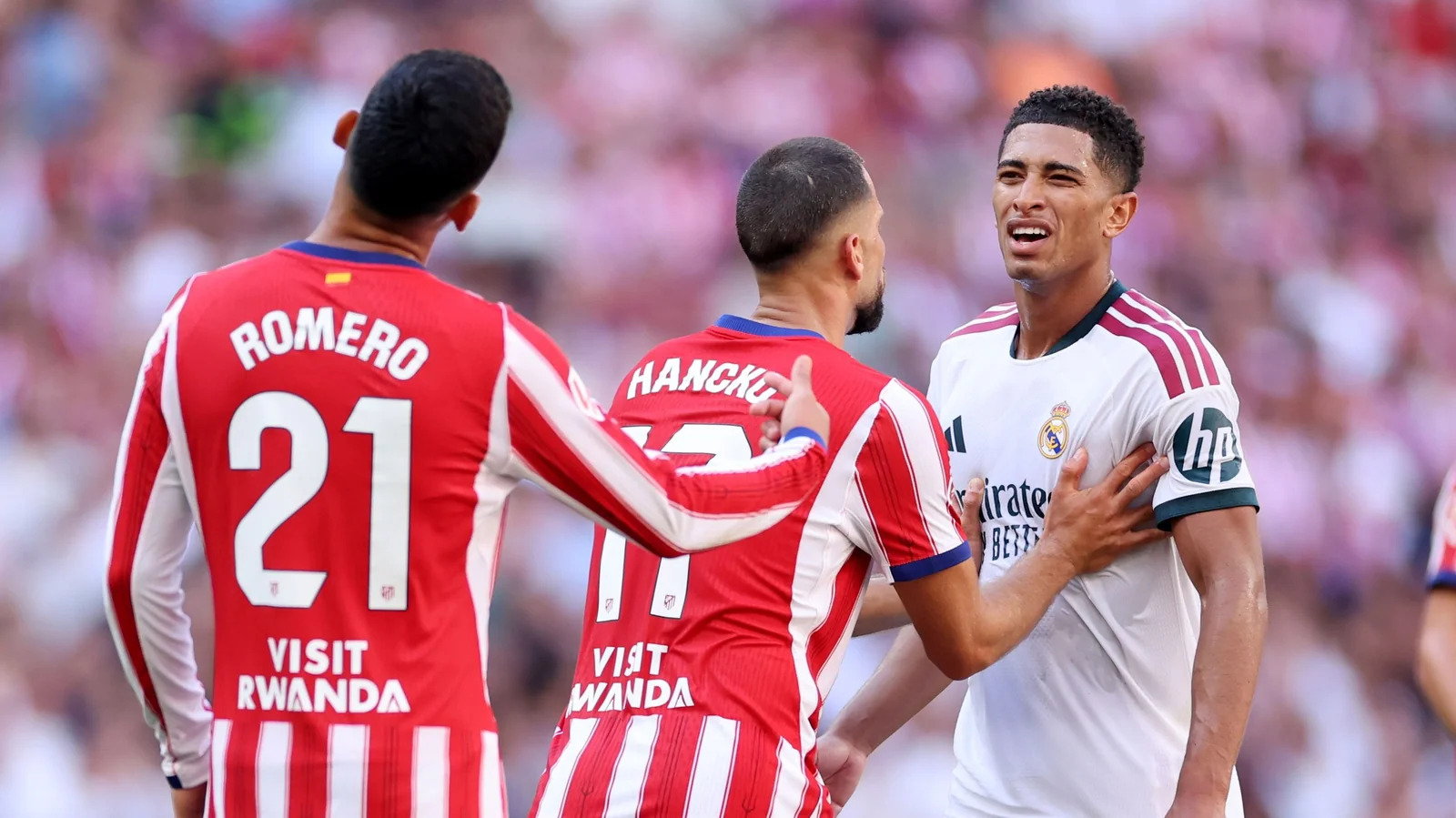 Conflict erupts between Jude Bellingham and Cristian Romero in Madrid derby