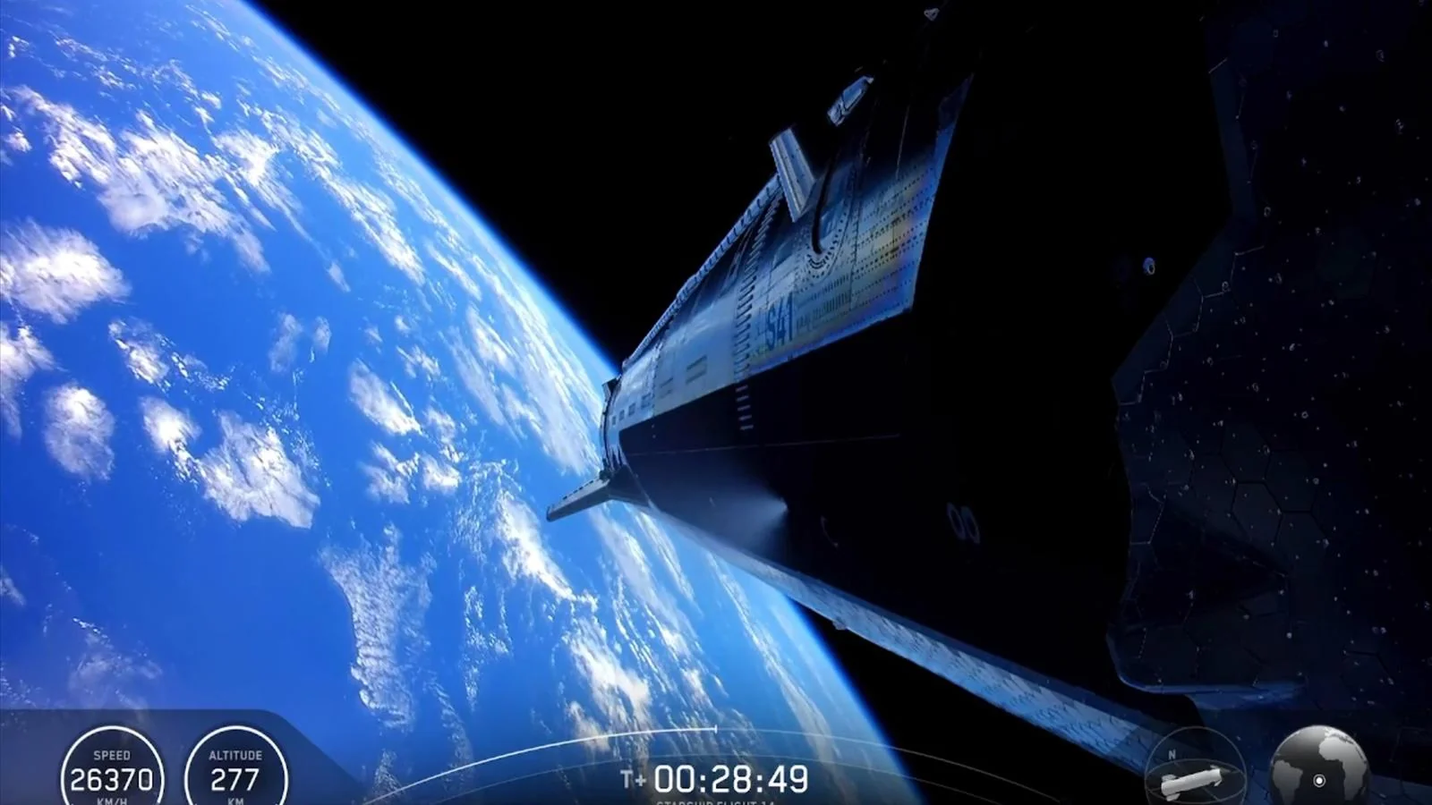 Космический корабль Starship впервые в истории вышел на орбиту