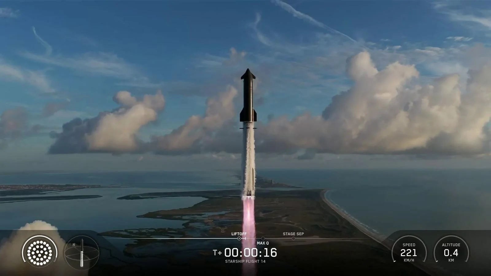 Raumschiff Starship erreicht erstmals in der Geschichte die Umlaufbahn