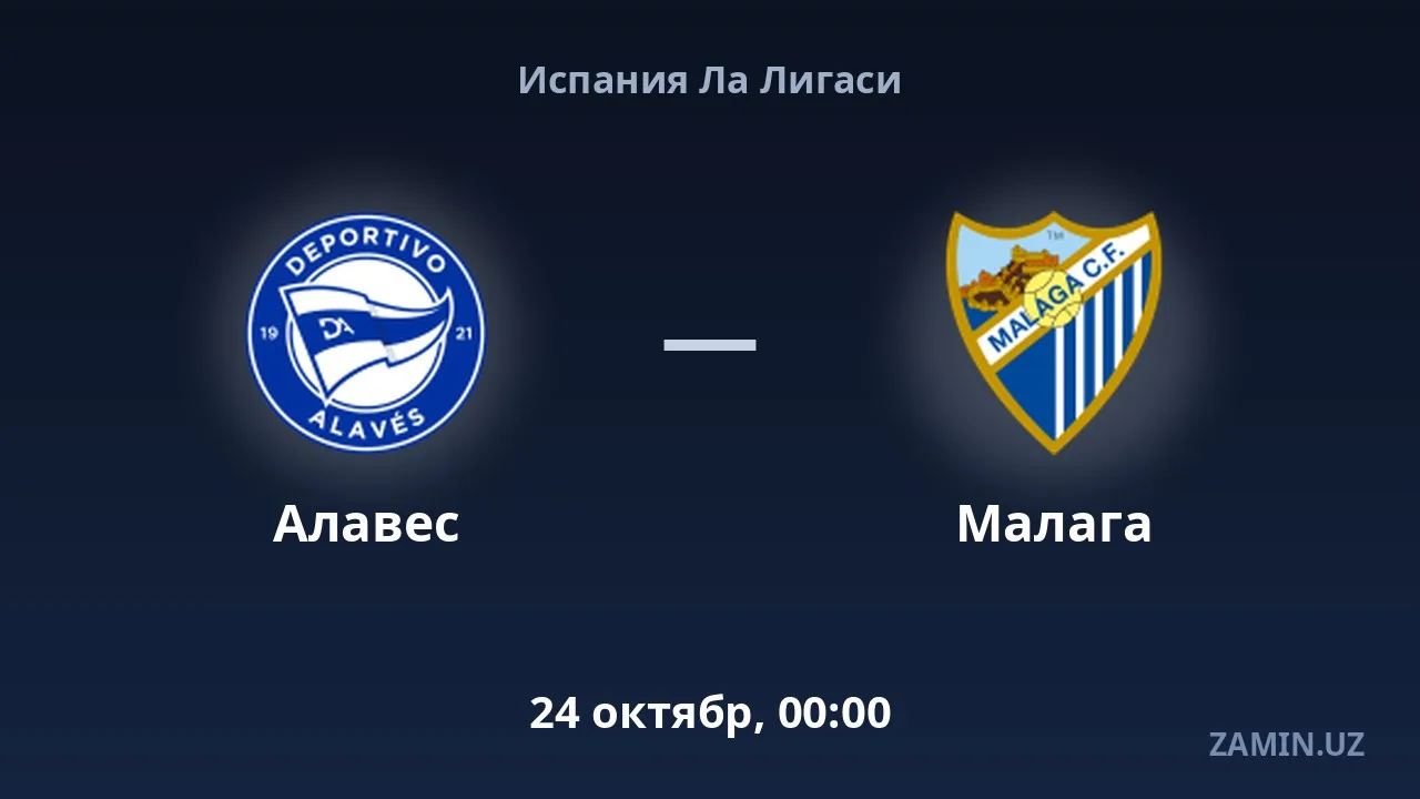 Alaves — Malaga: tarkiblar va jonli matn