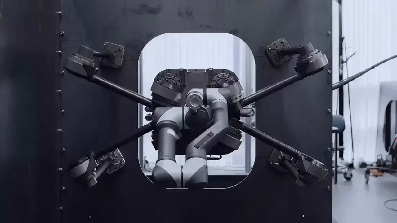 A robot capable of moving on walls and ceilings has been created in Korea