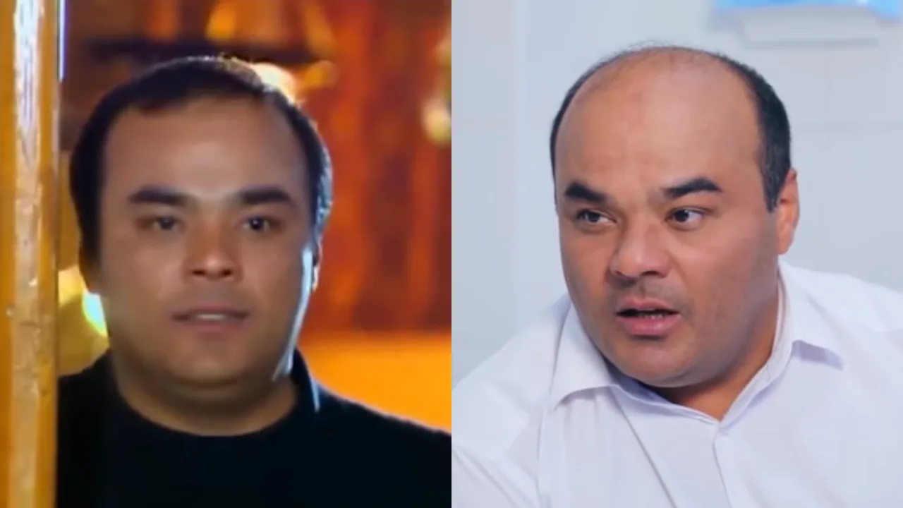 O‘rta yoshli erkakning turli vaqtlardagi ikkita qiyosiy surati.