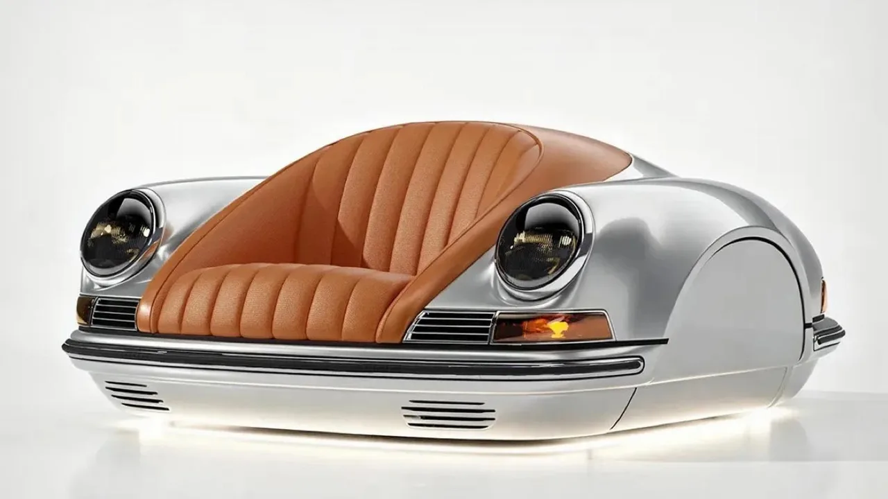 Sofa im Design eines Porsche 911 entworfen