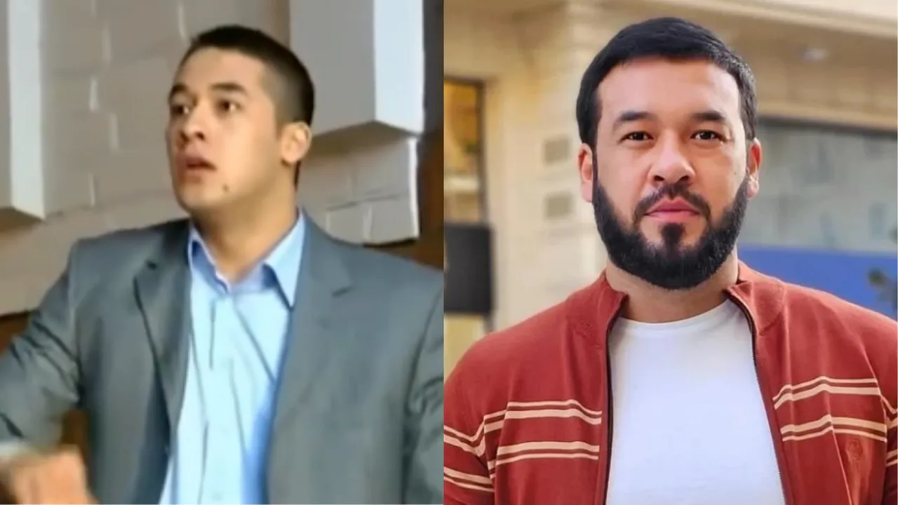 Alisher Uzoqovning yoshlikdagi va hozirgi ko‘rinishi yonma-yon tasvirlangan.