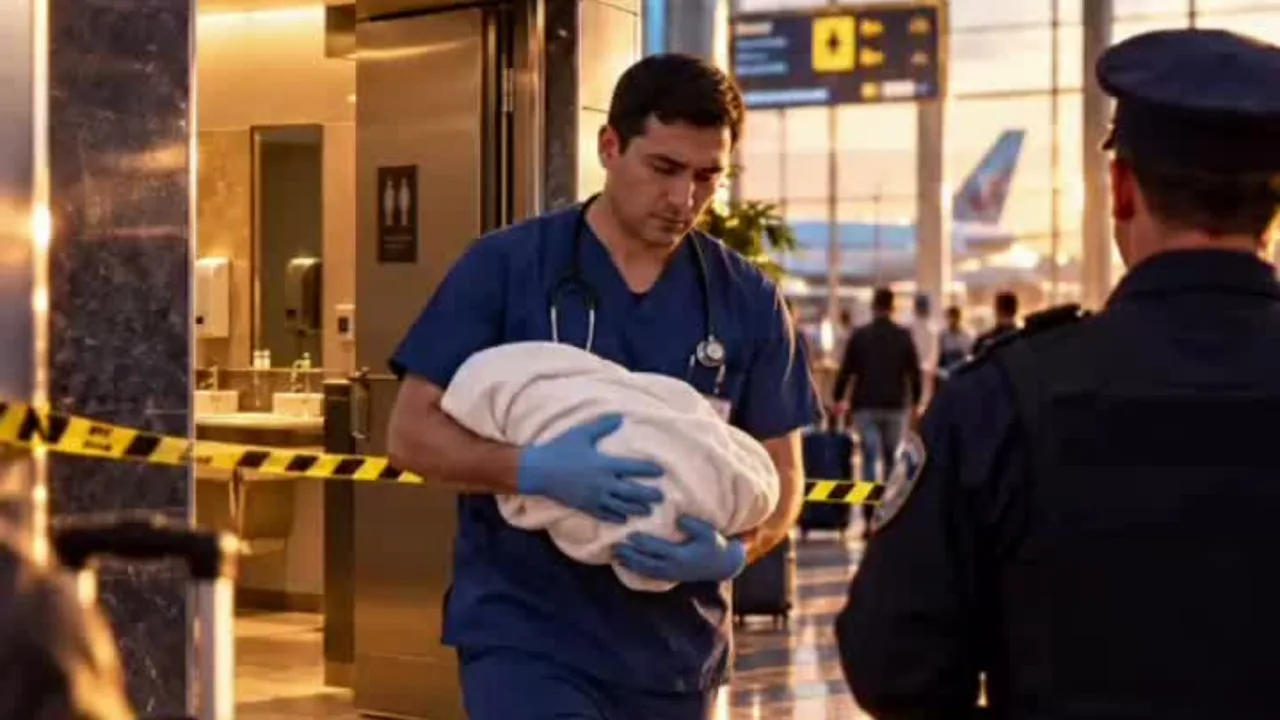Newborn baby and body of a woman found in Moscow airport restroom