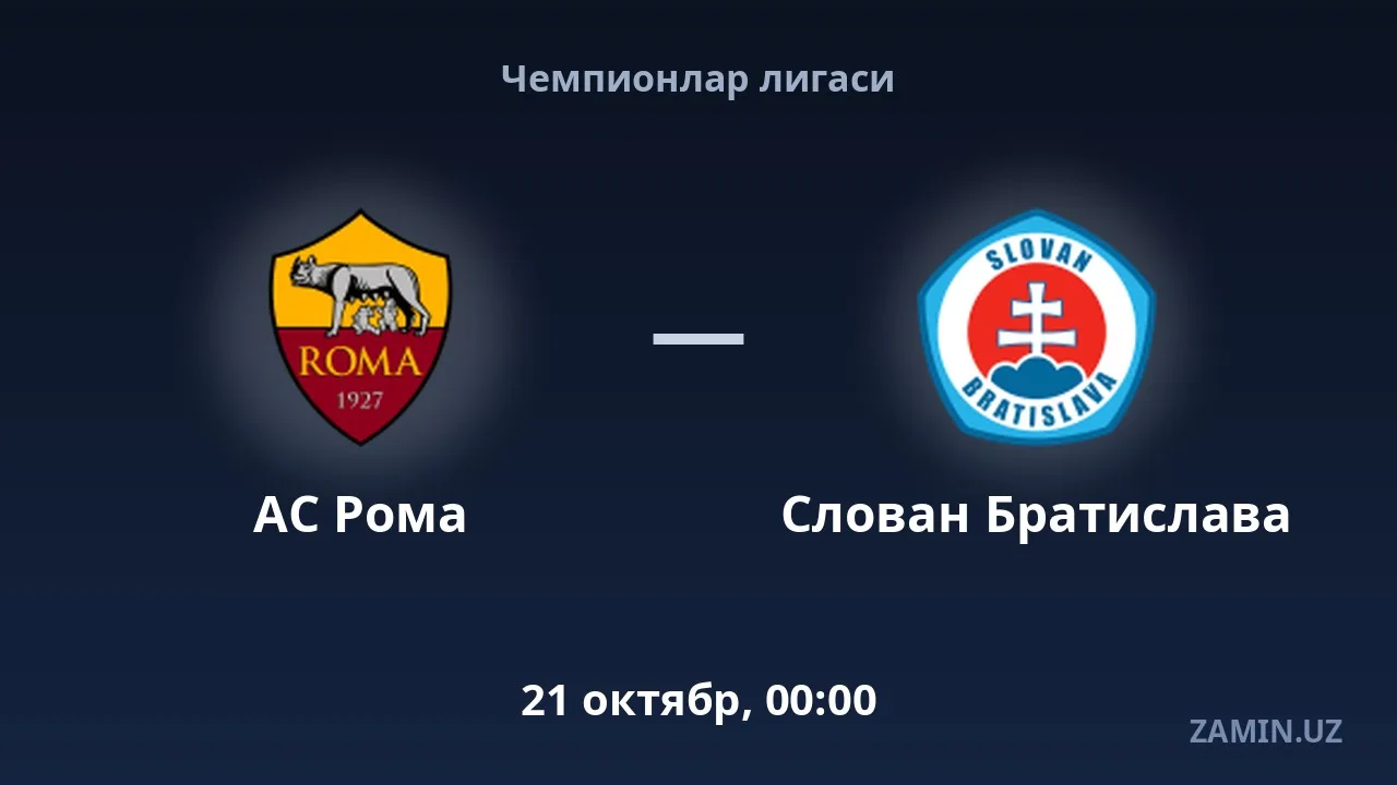 AS Roma — Slovan Bratislava: alineaciones y directo