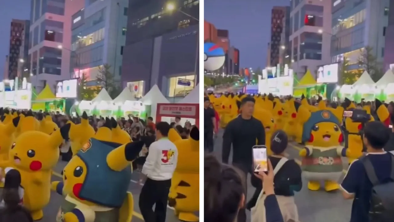 Hundreds of Pikachus appear on the streets of Seoul, astonishing everyone